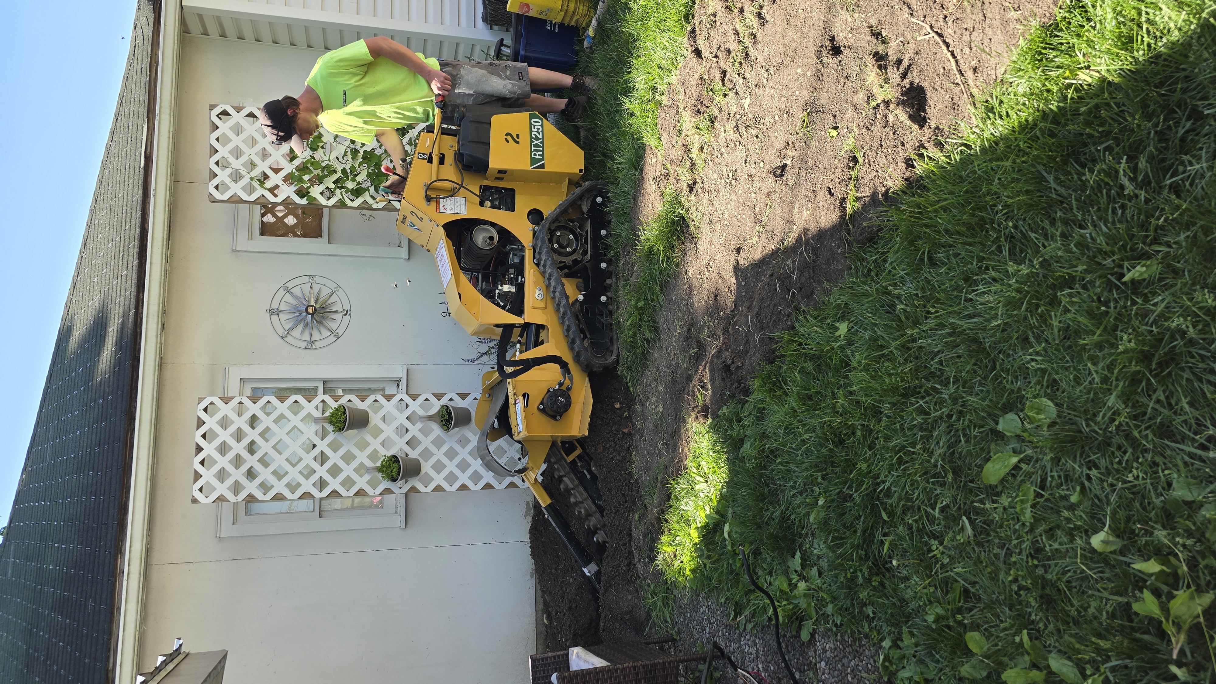 Electrical Trenching with Trencher